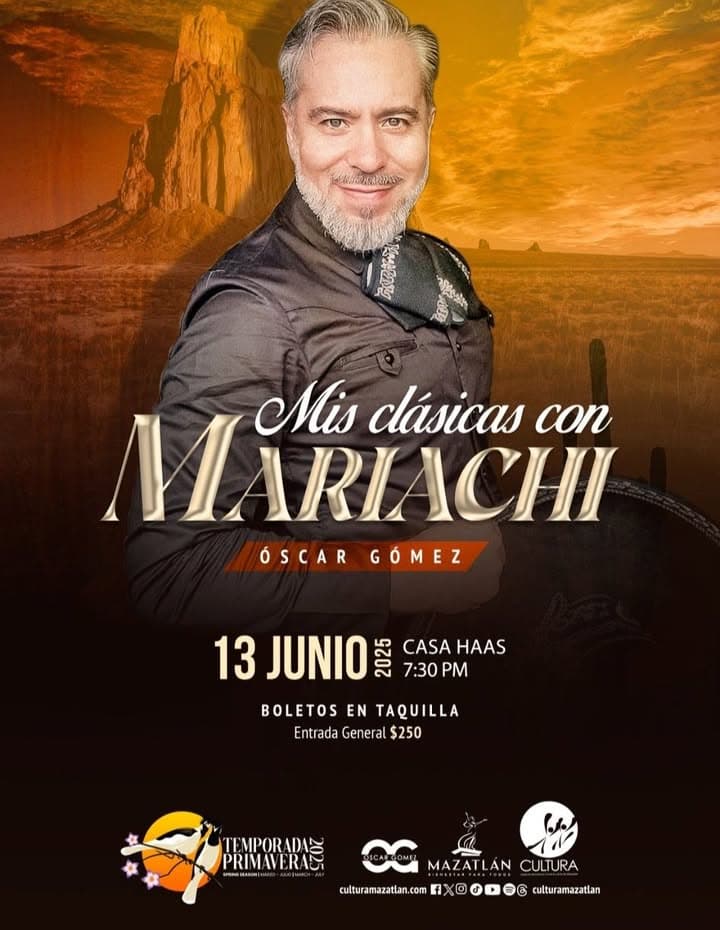 El cantante Óscar Gómez regresa esta Temporada Primavera 2025 al son del mariachi con su presentación “Mis clásicas con Mariachi...