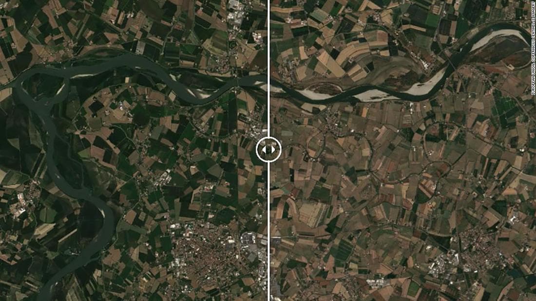 Los ríos del mundo se están secando por la sequía y el calor. Así es como se ven 6 desde el espacio