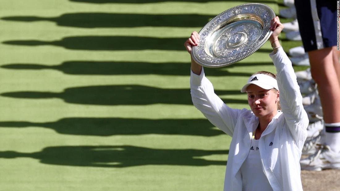 Elena Rybakina gana el título individual femenino de Wimbledon, su primer Grand Slam y el primero para Kazajistán