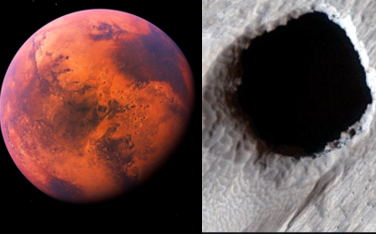 Marte. NASA halla enorme tubo de lava de 50 metros de ancho