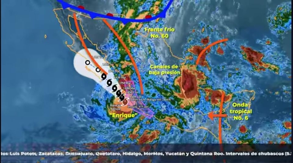 Ante lluvias que podría generar el huracán “Enrique”, Conagua mantiene en vigila Ante lluvias que podría generar el huracán “Enrique”, Conagua mantiene en vigila