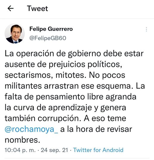 El dilema del gobernador electo, Rubén Rocha.