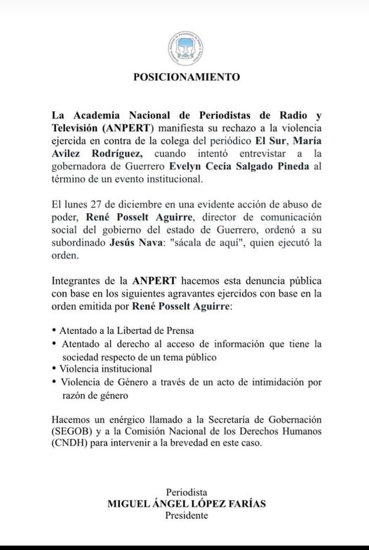 MÁS AGRESIONES CONTRA PERIODISTAS.
 Y sigue la mata dando….