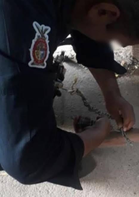 Menor que fue rescatado de un domicilio de Culiacán, donde lo tenían encadenado, Menor que fue rescatado de un domicilio de Culiacán, donde lo tenían encadenado,