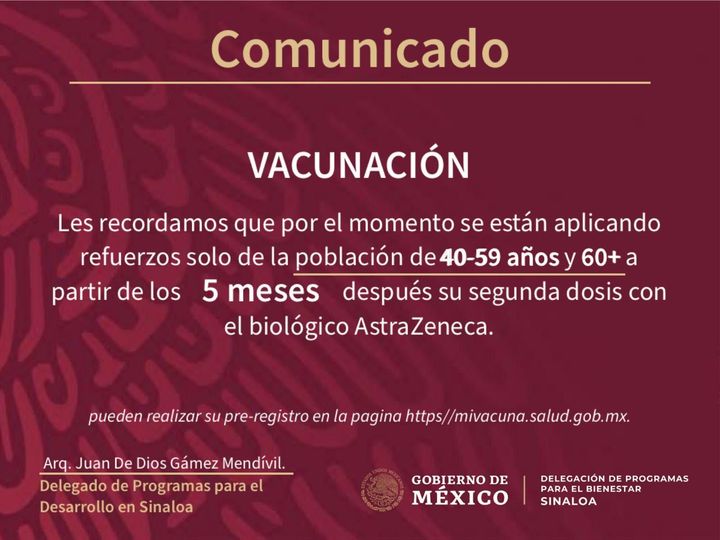 RECORDATORIO RESPECTO A LA VACUNACIÓN.