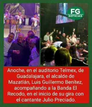 ANOCHE EN EL AUDITORIO TELMEX DE GUADALAJARA, EL ALCALDE DE MAZATLÁN,  «QUÍMIC
