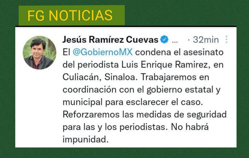 El vocero de la Presidencia de la República, Jesús Ramírez Cuevas, dice que no