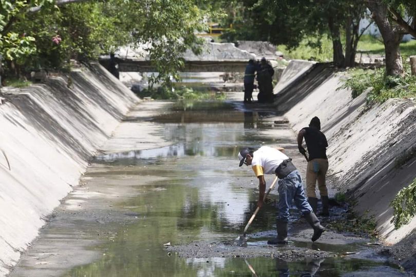 LA DIRECCIÓN DE OBRAS PUBLICAS DESAZOLVA 50 MIL METROS LINEALES DE CANALES DE MA