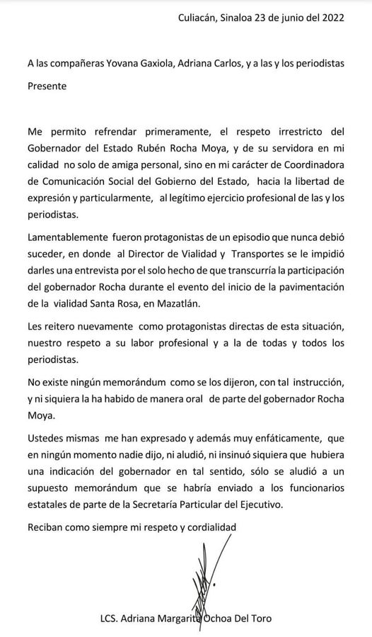 COMUNICADO OFICIAL.