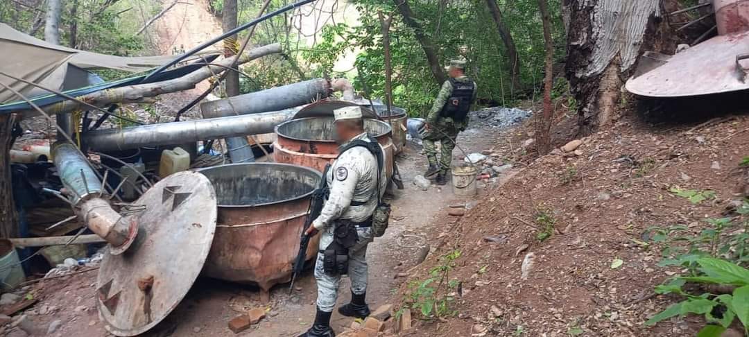 GUARDIA NACIONAL, EN COORDINACIÓN CON EL EJÉRCITO MEXICANO, LOCALIZAN CINCO LABO GUARDIA NACIONAL, EN COORDINACIÓN CON EL EJÉRCITO MEXICANO, LOCALIZAN CINCO LABO