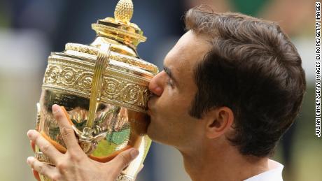 Federer ganó ocho veces Wimbledon.