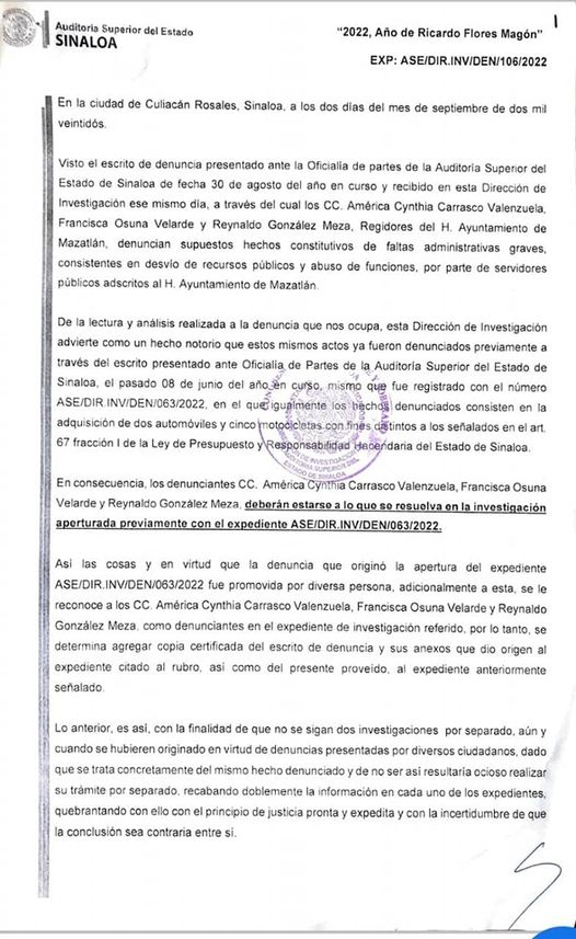 CONFIRMA LA ASE INVESTIGACIÓN SOBRE COMPRA DE VEHÍCULOS DEL AYUNTAMIENTO DE MAZA CONFIRMA LA ASE INVESTIGACIÓN SOBRE COMPRA DE VEHÍCULOS DEL AYUNTAMIENTO DE MAZA