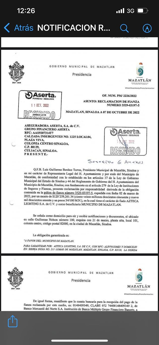 EL QUÍMICO BENÍTEZ PRETENDIÓ SACAR 160 MILLONES DE LA AFIANZADORA Y LLEVARSE 100 EL QUÍMICO BENÍTEZ PRETENDIÓ SACAR 160 MILLONES DE LA AFIANZADORA Y LLEVARSE 100