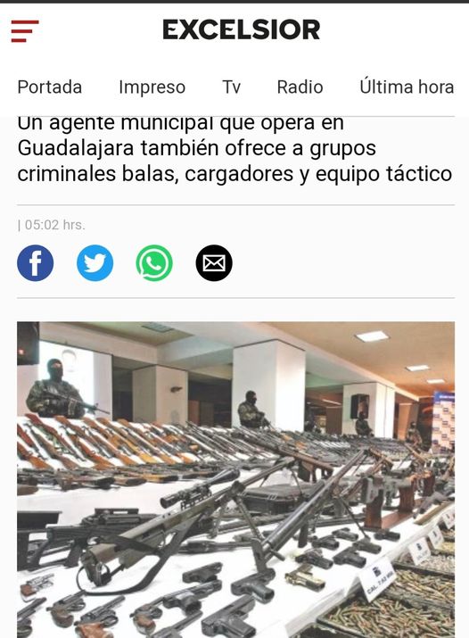 Policía vende armas al CJNG Policía vende armas al CJNG