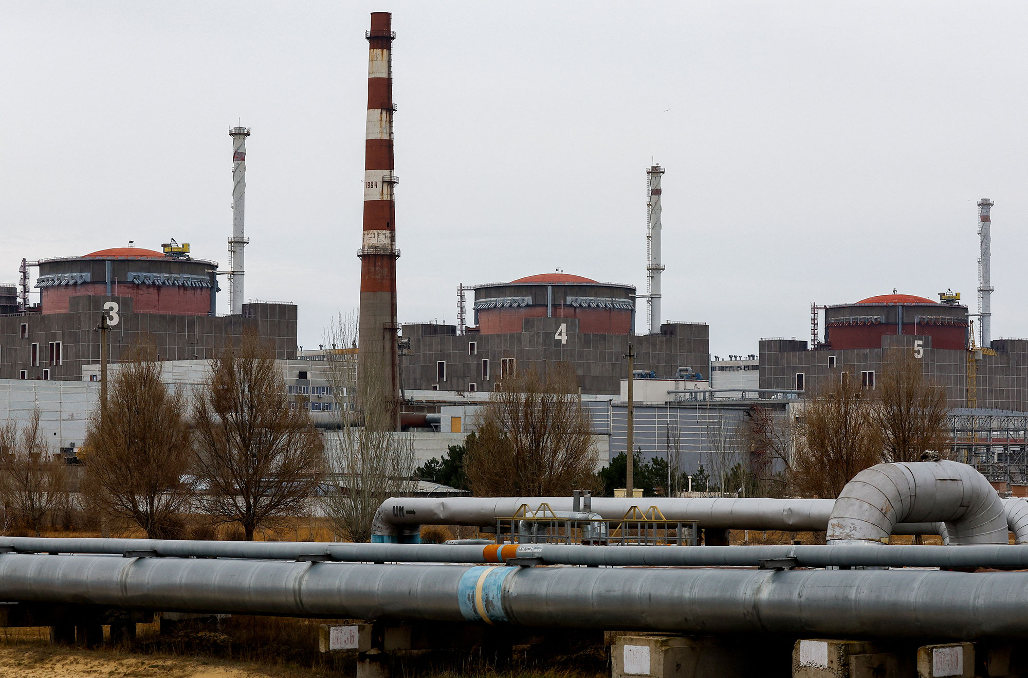 La planta de energía nuclear de Zaporizhzhia se ve el 24 de noviembre. 
