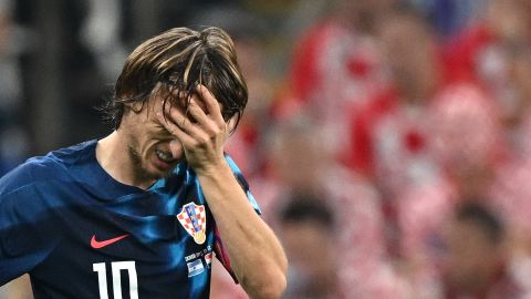 Luka Modric no pudo guiar a Croacia a una segunda final consecutiva de la Copa del Mundo.