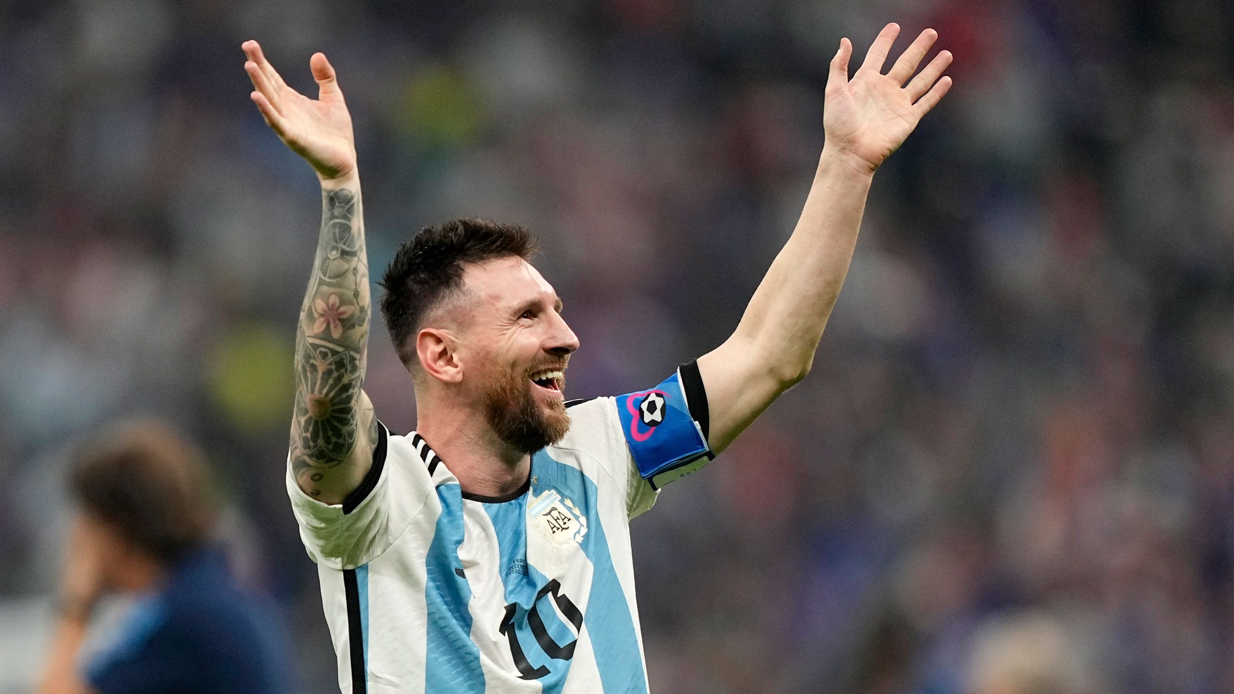 Lionel Messi celebra el título de Argentina.