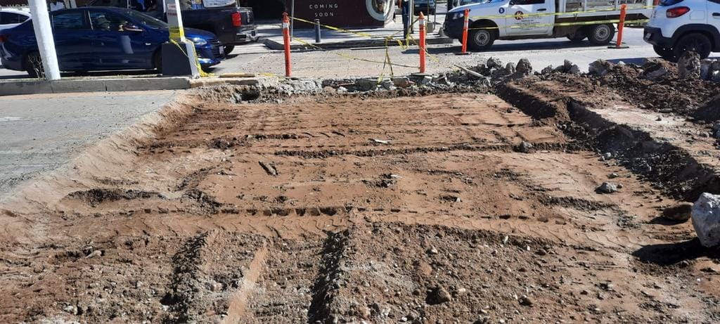 *Por relleno con concreto de las áreas de los “mega topes”, habilitan circulació *Por relleno con concreto de las áreas de los “mega topes”, habilitan circulació