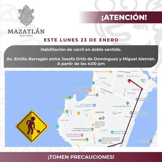 *Habilitarán carril de sur a norte de Emilio Barragán en doble sentido por inte *Habilitarán carril de sur a norte de Emilio Barragán en doble sentido por inte