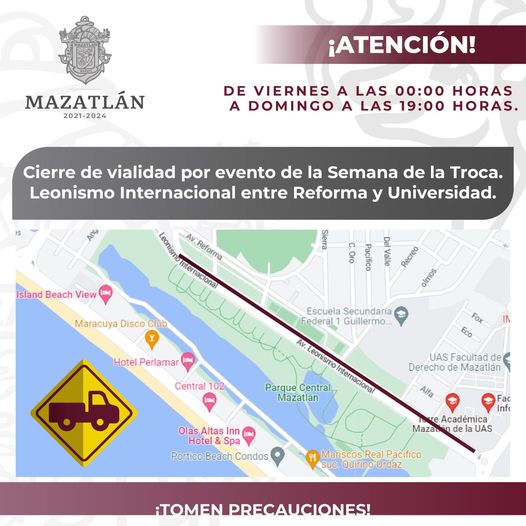 *Por evento de la Semana de la Troca, cerrarán la Avenida Leonismo Internacional *Por evento de la Semana de la Troca, cerrarán la Avenida Leonismo Internacional