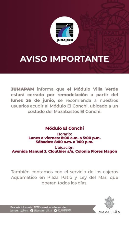 AVISO IMPORTANTE