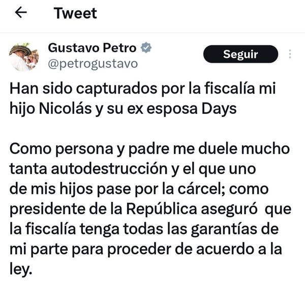 DETIENEN A HIJO DEL PRESIDENTE DE COLOMBIA POR LAVADO DE DINERO.