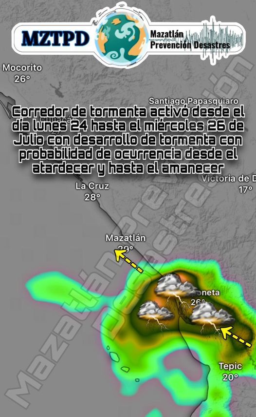 *Nuevo evento de tormenta*    Según los modelos de pronóstico, se espera que a