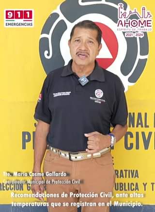 RECOMENDACIONES DE PROTECCIÓN CIVIL AHOME PARA ENFRENTAR LAS ALTAS TEMPERATURAS.