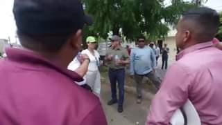 Recorrido en zonas afectadas por lluvia.