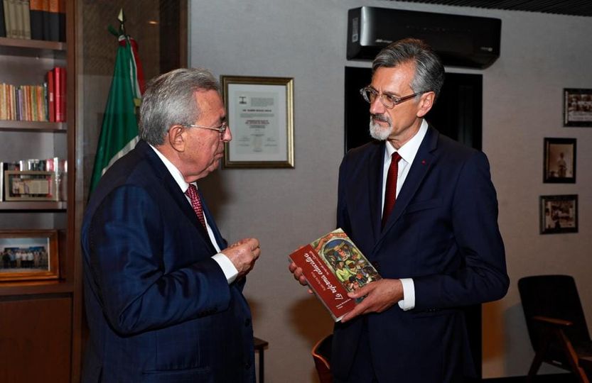 Rocha sostiene reunión con Embajador de Francia en México