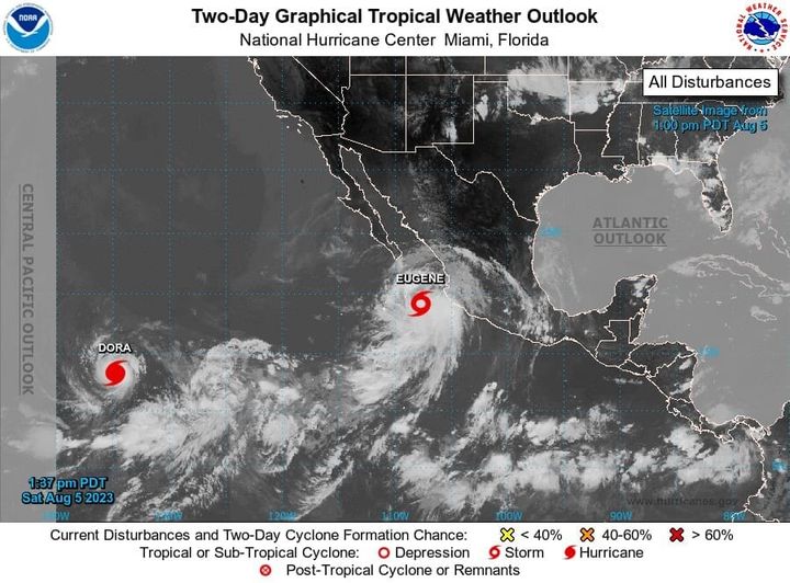 ATENCIÓN Se forma la Tormenta Tropical “EUGENE” a 300 km al suroeste de Pu ATENCIÓN Se forma la Tormenta Tropical “EUGENE” a 300 km al suroeste de Pu
