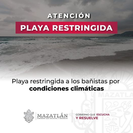 *Policía Acuática restringe algunas zonas de playa por oleaje elevado.*
