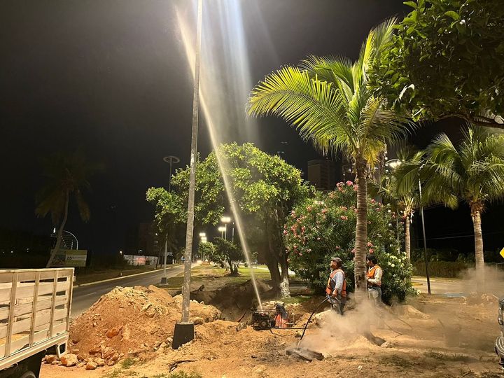 *A un 85% la reposición de la línea de agua potable en Sábalo-Cerritos*