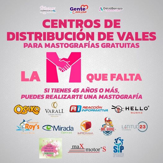 ¡Mastografías Gratuitas! ¡Atención a todas las mujeres! En el marco del progr ¡Mastografías Gratuitas! ¡Atención a todas las mujeres! En el marco del progr