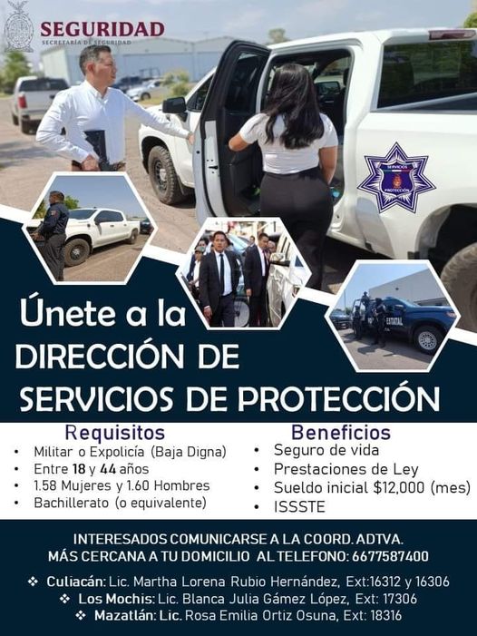 Es tu oportunidad de pertenecer a las filas de la Dirección de Servicios de Prot