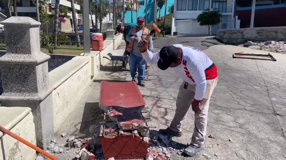 . Parques. Aseo urbano y obras públicas trabajan en mejoras de sanchez Taboada y