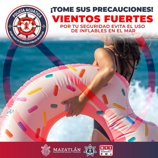 *Restringen actividades en playas por viento y oleaje elevado.* *Restringen actividades en playas por viento y oleaje elevado.*