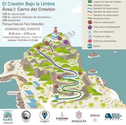 Inicia registro para observar el Eclipse Total de Sol desde el Faro de Mazatlán