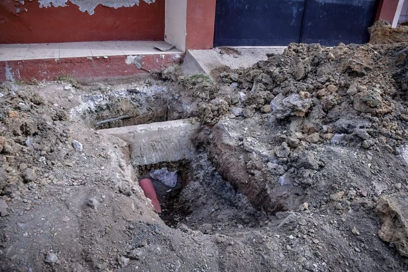 *Se supervisan trabajos en la colonia Hogar del Pescador.*