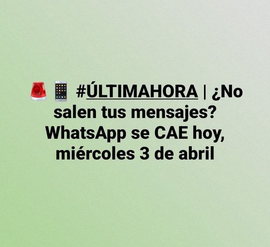No, es que se le haya olvidado escribirte, la aplicación está fallando