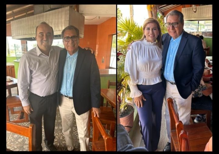 Nuestro Director Felipe Guerrero acompañado de la candidata y el candidato a la