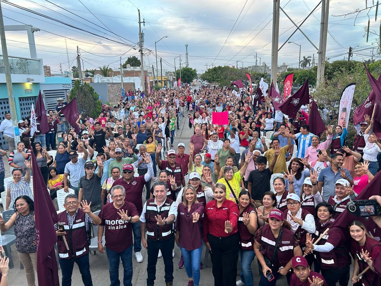 En Mazatlán, la candidata de MORENA a la alcaldía, Estrella Palacios, sigue con