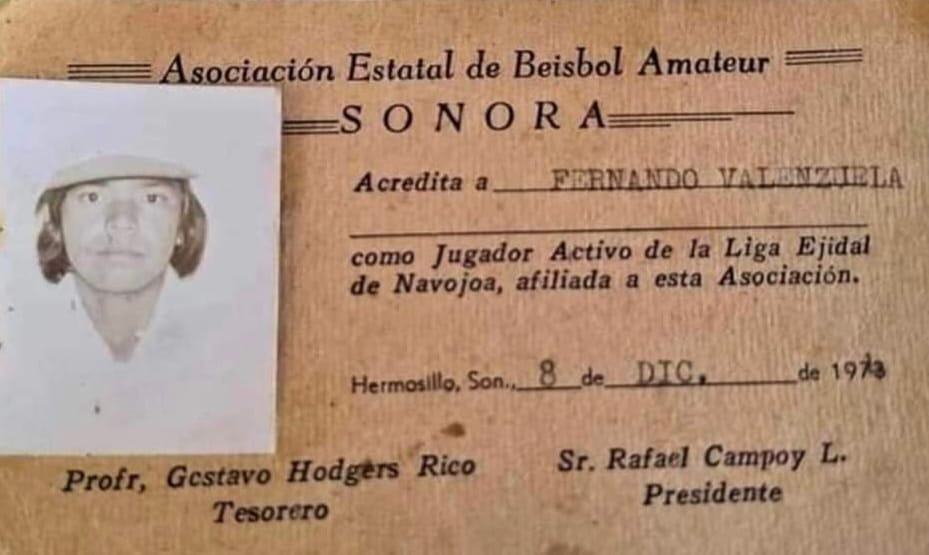 LA HISTÓRICA CREDENCIAL DE FERNANDO "EL TORO" VALENZUELA