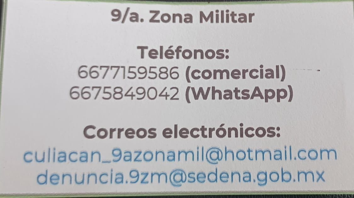SEDENA pone a disposición de la ciudadanía números de emergencia y correos para denunciar SEDENA pone a disposición de la ciudadanía números de emergencia y correos para denunciar