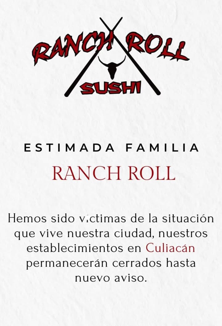 Mensaje de Ranch Roll Sushi🚨