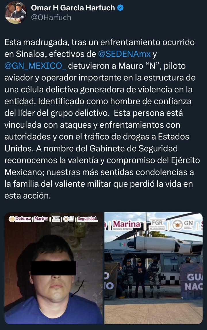 Detiene Ejército a operador de célula delictiva en Jesús María, Sindicatura de Culiacán