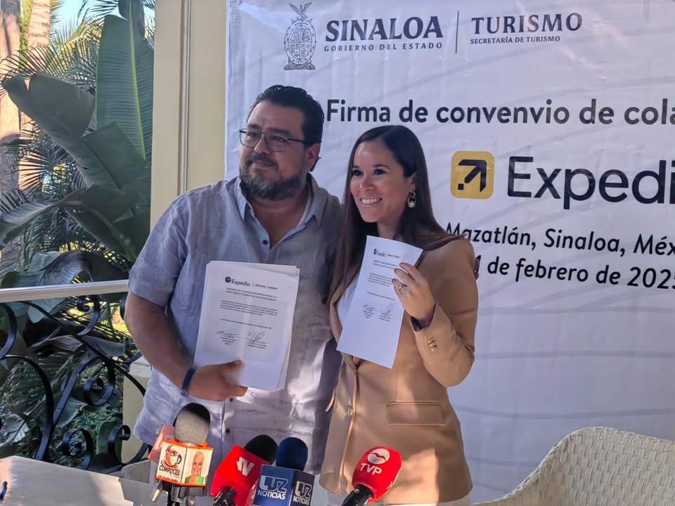 Firma Sectur convenio de colaboración con Expedia para promocionar Mazatlán