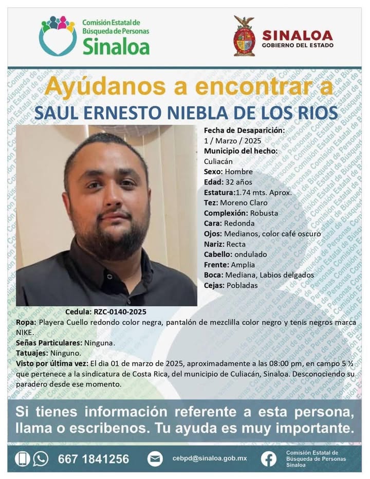 Solicitan colaboración para dar con el paradero de Saul Ernesto #CompartirEsAyudar￼