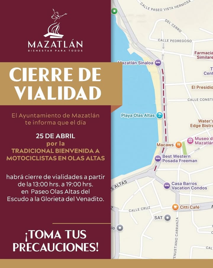 Tradicional bienvenida a motociclistas dará pie a cierre vial este viernes en Olas Altas Tradicional bienvenida a motociclistas dará pie a cierre vial este viernes en Olas Altas