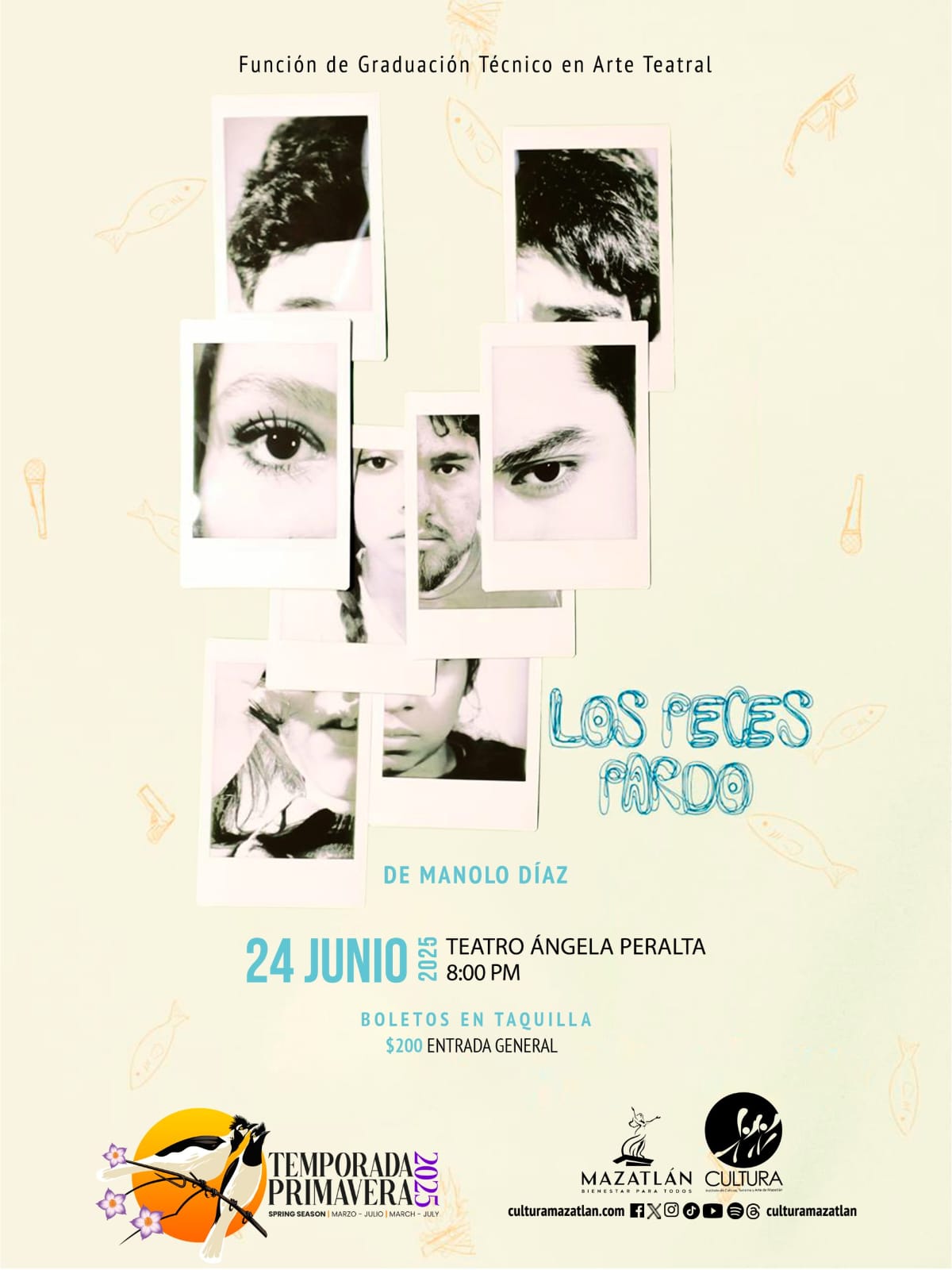Los Peces Pardo» este martes en el Teatro Ángela Peralta* Los Peces Pardo» este martes en el Teatro Ángela Peralta*